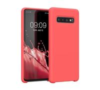 kwmobile Housse Compatible avec Samsung Galaxy S10 Coque - Housse de téléphone Protection Souple en TPU Silicone - Corail Fluo