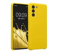 kwmobile Housse Compatible avec Samsung Galaxy S21 Coque - Housse de téléphone Protection Souple en TPU Silicone - Jaune radieux