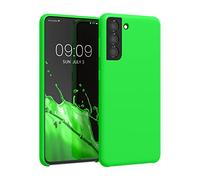 kwmobile Housse Compatible avec Samsung Galaxy S21 Coque - Housse de téléphone Protection Souple en TPU Silicone - Vert Fuchsia