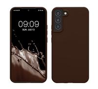 kwmobile Housse Compatible avec Samsung Galaxy S22 Plus Coque - Housse de téléphone Protection Souple en TPU Silicone - Chocolat