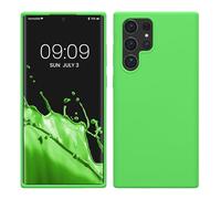 kwmobile Housse Compatible avec Samsung Galaxy S22 Ultra Coque - Housse de téléphone Protection Souple en TPU Silicone - Vert néon