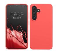 kwmobile Housse Compatible avec Samsung Galaxy S24 Coque - Housse de téléphone Protection Souple en TPU Silicone - Corail Fluo
