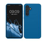 kwmobile Housse Compatible avec Samsung Galaxy S24 FE Coque - Housse de téléphone Protection Souple en TPU Silicone - Bleu récif