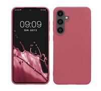 kwmobile Housse Compatible avec Samsung Galaxy S24 FE Coque - Housse de téléphone Protection Souple en Silicone - Rose foncé