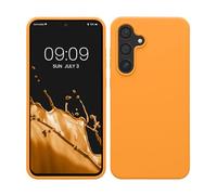 kwmobile Housse Compatible avec Samsung Galaxy S24 FE Coque - Housse de téléphone Protection Souple en TPU Silicone - Orange fruitée