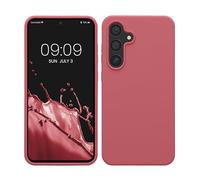 kwmobile Housse Compatible avec Samsung Galaxy S24 FE Coque - Housse de téléphone Protection Souple en TPU Silicone - Rose foncé