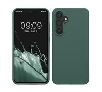 kwmobile Housse Compatible avec Samsung Galaxy S24 FE Coque - Housse de téléphone Protection Souple en TPU Silicone - Vert Sapin