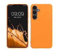 kwmobile Housse Compatible avec Samsung Galaxy S24 FE Coque - Housse de téléphone Protection Souple en Silicone - Orange fruitée