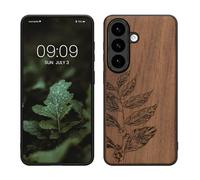 kwmobile Housse Compatible avec Samsung Galaxy S26 Coque - Étui de Protection Rigide Antichoc avec Cadre en TPU - Brun foncé