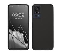 kwmobile Housse Compatible avec TCL 40 SE Coque - Housse de téléphone Protection Souple en Silicone - Noir Mat