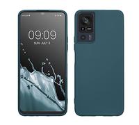 kwmobile Housse Compatible avec TCL 40 SE Coque - Housse de téléphone Protection Souple en Silicone - pétrole