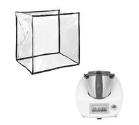 kwmobile Housse compatible avec Thermomix TM5 / TM6 avec Varoma - Housse de protection intégrale pour robot de cuisine en TPU - transparent-noir