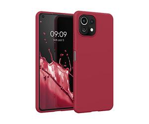 kwmobile Housse Compatible avec Xiaomi 11 Lite (5G) NE/Mi 11 Lite (5G) Coque - Housse de téléphone Protection Souple en Silicone - Sweet Cherry