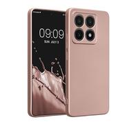 kwmobile Housse Compatible avec Xiaomi 14T Coque - Housse de téléphone Protection Souple en TPU - Or Rose métallique