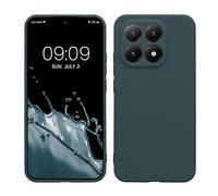 kwmobile Housse Compatible avec Xiaomi 15T Coque - Housse de téléphone en TPU avec Protection Appareil Photo - Ardoise foncée