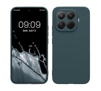 kwmobile Housse Compatible avec Xiaomi 15T Pro Coque - Housse de téléphone en TPU avec Protection Appareil Photo - Ardoise foncée