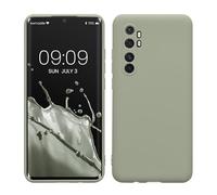 kwmobile Housse Compatible avec Xiaomi Mi Note 10 Lite Coque - Housse de téléphone en TPU avec Protection Appareil Photo - Vert Gris