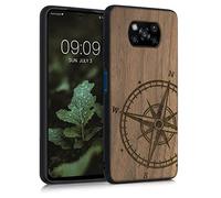 kwmobile Housse Compatible avec Xiaomi Poco X3 NFC/Poco X3 Pro Coque - Étui de Protection Rigide Antichoc avec Cadre en TPU - Brun foncé