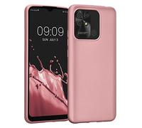 kwmobile Housse Compatible avec Xiaomi Redmi 10C Coque - Housse de téléphone Protection Souple en TPU - Or Rose métallique