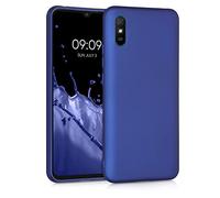 kwmobile Housse Compatible avec Xiaomi Redmi 9A / 9AT Coque - Housse de téléphone Protection Souple en TPU - Bleu métallique