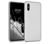 kwmobile Housse Compatible avec Xiaomi Redmi 9A / 9AT Coque - Housse de téléphone Protection Souple en TPU - métallique argenté