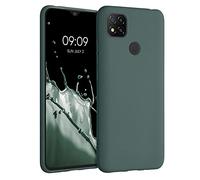 kwmobile Housse Compatible avec Xiaomi Redmi 9C Coque - Housse de téléphone Protection Souple en Silicone - Bleu Vert