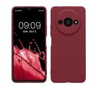 kwmobile Housse Compatible avec Xiaomi Redmi A3 Coque - Housse de téléphone en TPU avec Protection Appareil Photo - Bordeaux Violet