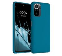kwmobile Housse Compatible avec Xiaomi Redmi Note 10 / Note 10S Coque - Housse de téléphone Protection Souple en Silicone - Bleu Vif