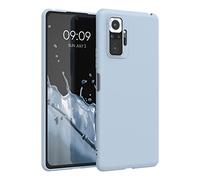 kwmobile Housse Compatible avec Xiaomi Redmi Note 10 Pro Coque - Housse de téléphone Protection Souple en Silicone - Bleu Clair Mat