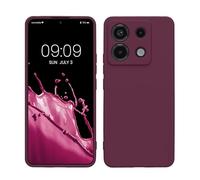 kwmobile Housse Compatible avec Xiaomi Redmi Note 13 Pro 5G / Poco X6 5G Coque - Housse de téléphone en TPU avec Protection Appareil Photo - Bordeaux Violet