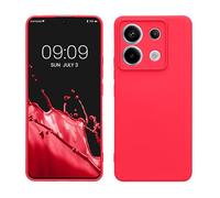 kwmobile Housse Compatible avec Xiaomi Redmi Note 13 Pro 5G / Poco X6 5G Coque - Housse de téléphone en Silicone avec Protection Appareil Photo - Rose Fluo