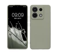 kwmobile Housse Compatible avec Xiaomi Redmi Note 13 Pro 5G / Poco X6 5G Coque - Housse de téléphone Protection Souple en Silicone - Vert Gris