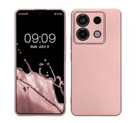 kwmobile Housse Compatible avec Xiaomi Redmi Note 13 Pro 5G / Poco X6 5G Coque - Housse de téléphone Protection Souple en TPU - Or Rose métallique