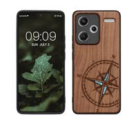 kwmobile Housse Compatible avec Xiaomi Redmi Note 13 Pro+ 5G / Redmi Note 13 Pro Plus 5G Coque - Étui de Protection Rigide Antichoc avec Cadre en TPU - Brun foncé