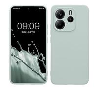kwmobile Housse Compatible avec Xiaomi Redmi Note 14 4G (Pas pour 5G) Coque - Housse de téléphone en TPU avec Protection Appareil Photo - Cool Mint