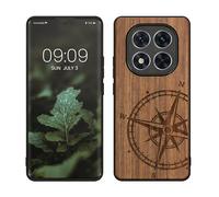 kwmobile Housse Compatible avec Xiaomi Redmi Note 14 Pro 5G / Poco X7 Coque - Étui de Protection Rigide Antichoc avec Cadre en TPU - Brun foncé