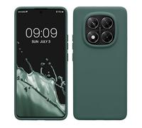 kwmobile Housse Compatible avec Xiaomi Redmi Note 14 Pro 5G / Redmi Note 14 Pro+ 5G / Poco X7 Coque - Housse de téléphone Protection Souple en TPU Silicone - Bleu Vert