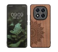 kwmobile Housse Compatible avec Xiaomi Redmi Note 14 Pro+ 5G / Redmi Note 14 Pro Plus 5G Coque - Étui de Protection Rigide Antichoc avec Cadre en TPU - Brun foncé