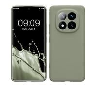 kwmobile Housse Compatible avec Xiaomi Redmi Note 14 Pro+ 5G / Redmi Note 14 Pro Plus 5G Coque - Housse de téléphone en TPU avec Protection Appareil Photo - Vert Gris