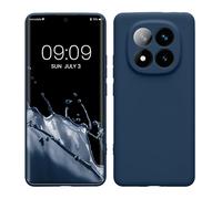 kwmobile Housse Compatible avec Xiaomi Redmi Note 14 Pro+ 5G / Redmi Note 14 Pro Plus 5G Coque - Housse de téléphone en TPU avec Protection Appareil Photo - Bleu Marine