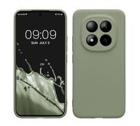 kwmobile Housse Compatible avec Xiaomi Redmi Note 15 Pro+ 5G / Poco M8 Pro 5G Coque - Housse de téléphone en TPU avec Protection Appareil Photo - Vert Gris