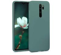 kwmobile Housse Compatible avec Xiaomi Redmi Note 8 Pro Coque - Housse de téléphone Protection Souple en Silicone - Bleu Vert