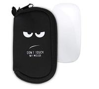 kwmobile Housse de Protection Compatible avec Souris Apple Magic Mouse 1/2 - Sacoche pour Souris sans Fil en néoprène Blanc-Noir