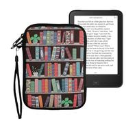 kwmobile Housse de Protection pour Liseuse - Étui de Protection 17 x 12 x 2 cm pour E-Reader en Néoprène - Bleu-Vert-Fuchsia