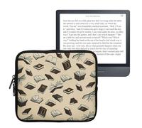 kwmobile Housse de Protection pour Liseuse - Étui de Protection pour E-Reader en Néoprène - Beige-Marron-doré