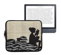 kwmobile Housse de Protection pour Liseuse - Étui de Protection pour E-Reader en Néoprène - Noir-Beige