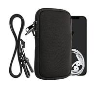 kwmobile Housse de Protection Universelle pour Smartphone L - 6,5" - Pochette Protection téléphone Portable en néoprène avec Collier Ajustable - Noir