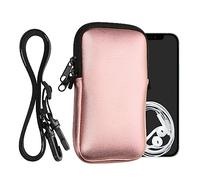 kwmobile Housse de Protection Universelle pour Smartphone L - 6,5" - Pochette Protection téléphone Portable en néoprène avec Collier Ajustable - Or Rose métallique