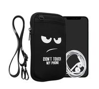kwmobile Housse de Protection Universelle pour Smartphone XL - 6,7/6,8" - Pochette Protection téléphone Portable en néoprène avec Collier Ajustable - Don't Touch My Phone