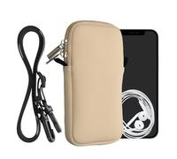 kwmobile Housse de Protection Universelle pour Smartphone XL - 6,7/6,8" - Pochette Protection téléphone Portable en néoprène avec Collier Ajustable - crème